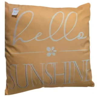Golden Hello Throw Pillow